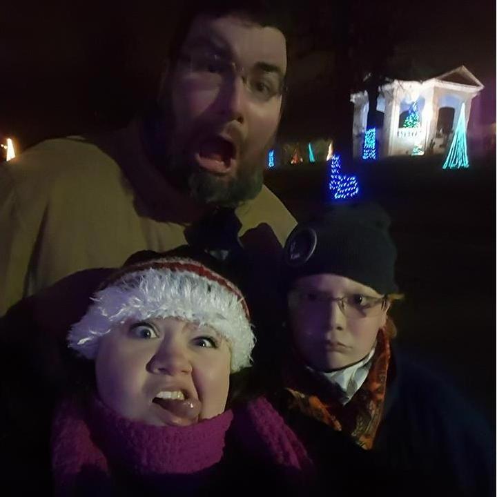 Out having Christmas fun with Kevin's nephew Xander