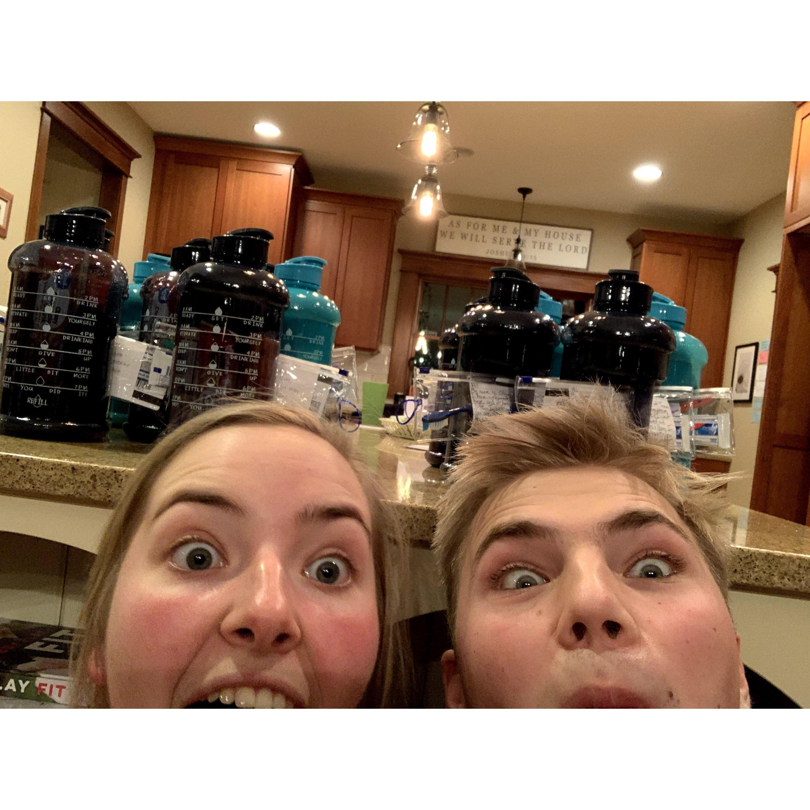We made kits for the homeless this winter after Oliver found $300 on the ground!!! It was super fun!