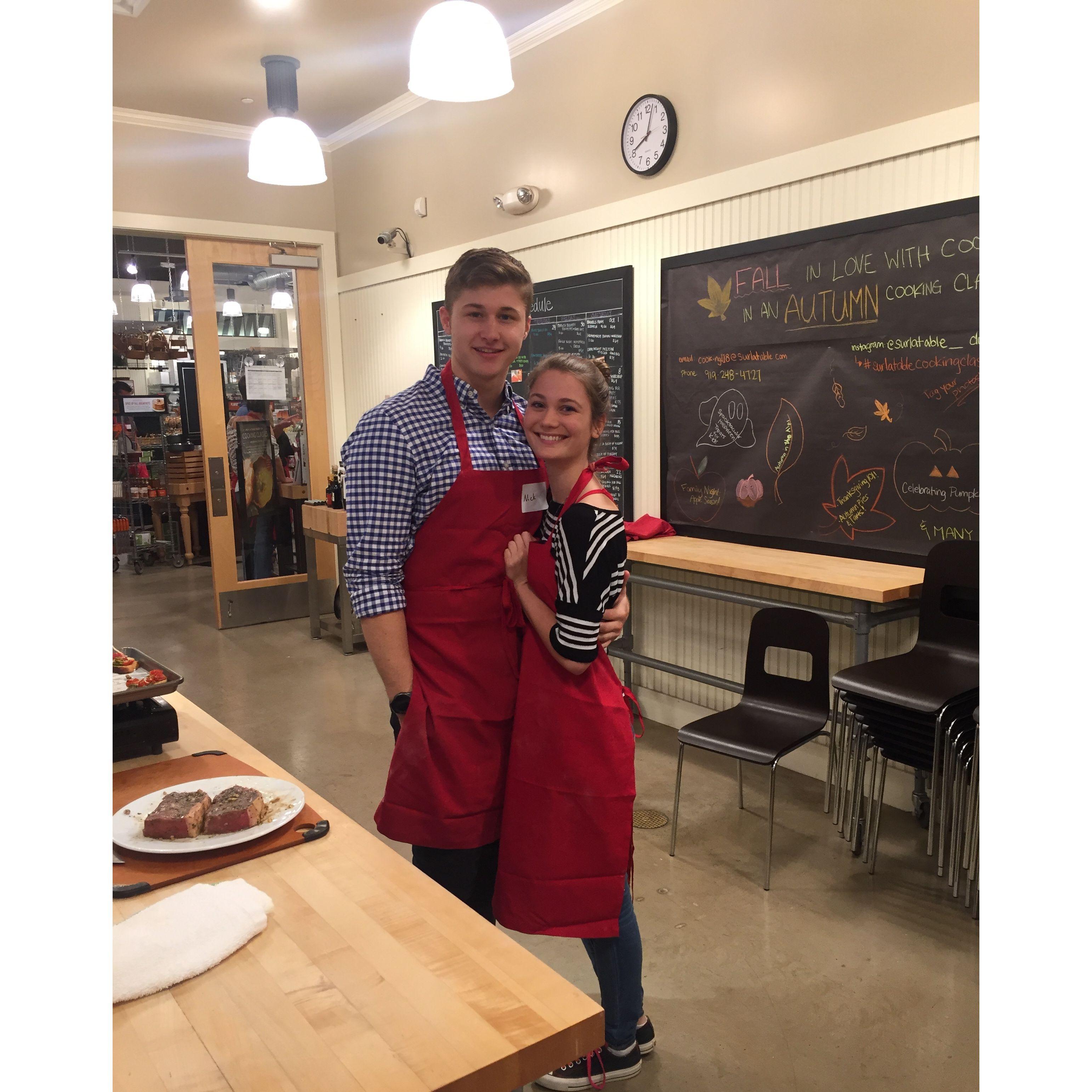 Sophmore Year first Cooking Class together @ Sur La Table on October 3rd, 2016!