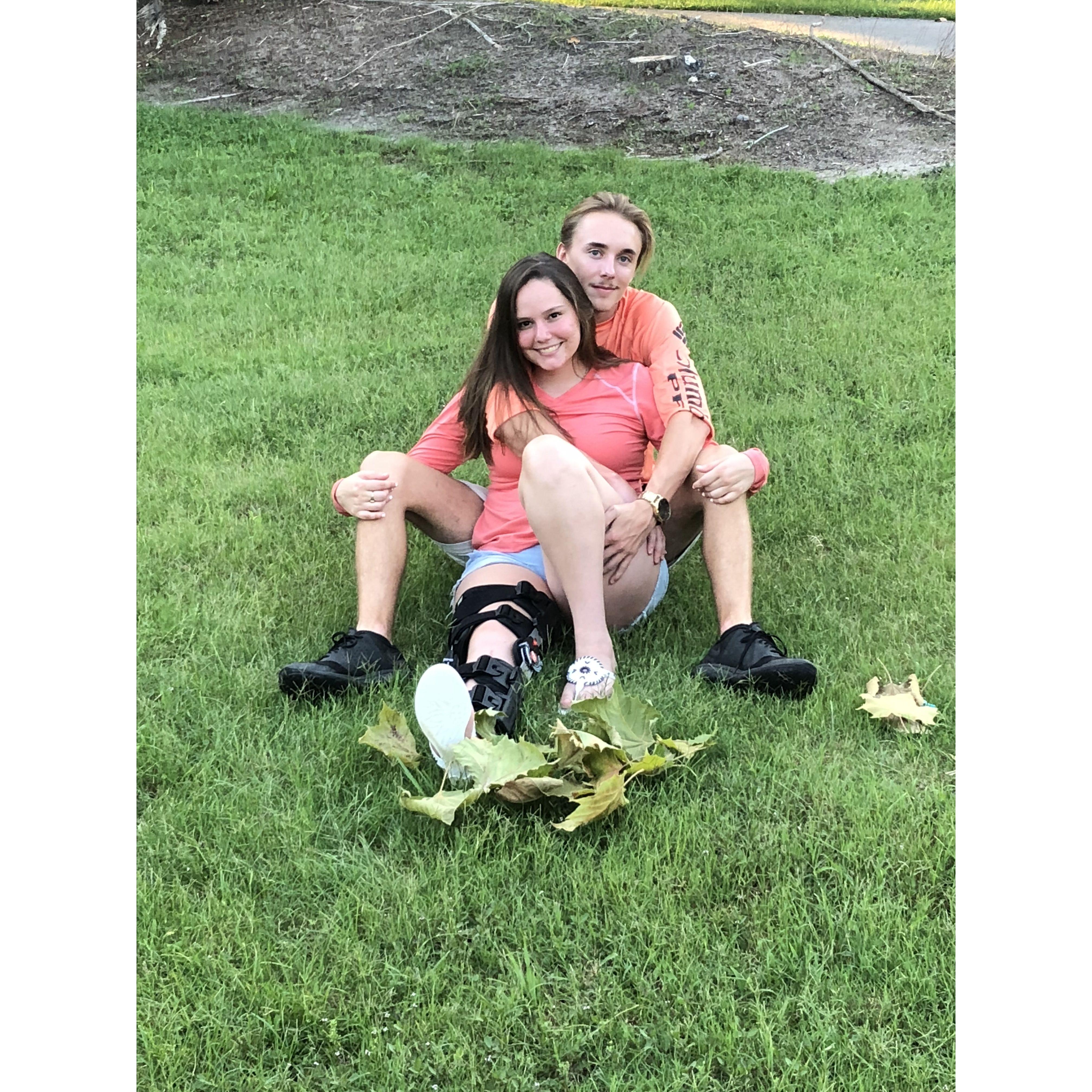 This picture was taken during a day in the park with Kenzie's younger brother