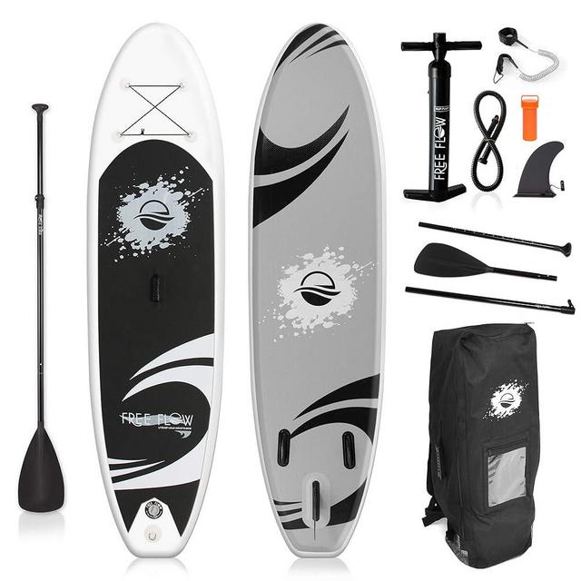 SereneLife Inflatable Stand Up Paddle Board - Wide Stable Design, Non-Slip Deck for Adults & Youth with Premium Paddle Board Accessories, Carry Bag, Dual Action Pump, Paddle, Ankle Leash