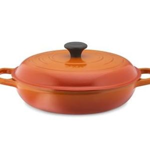 Le Creuset Signature Cast-Iron Braiser, 3 1/2-Qt., Flame