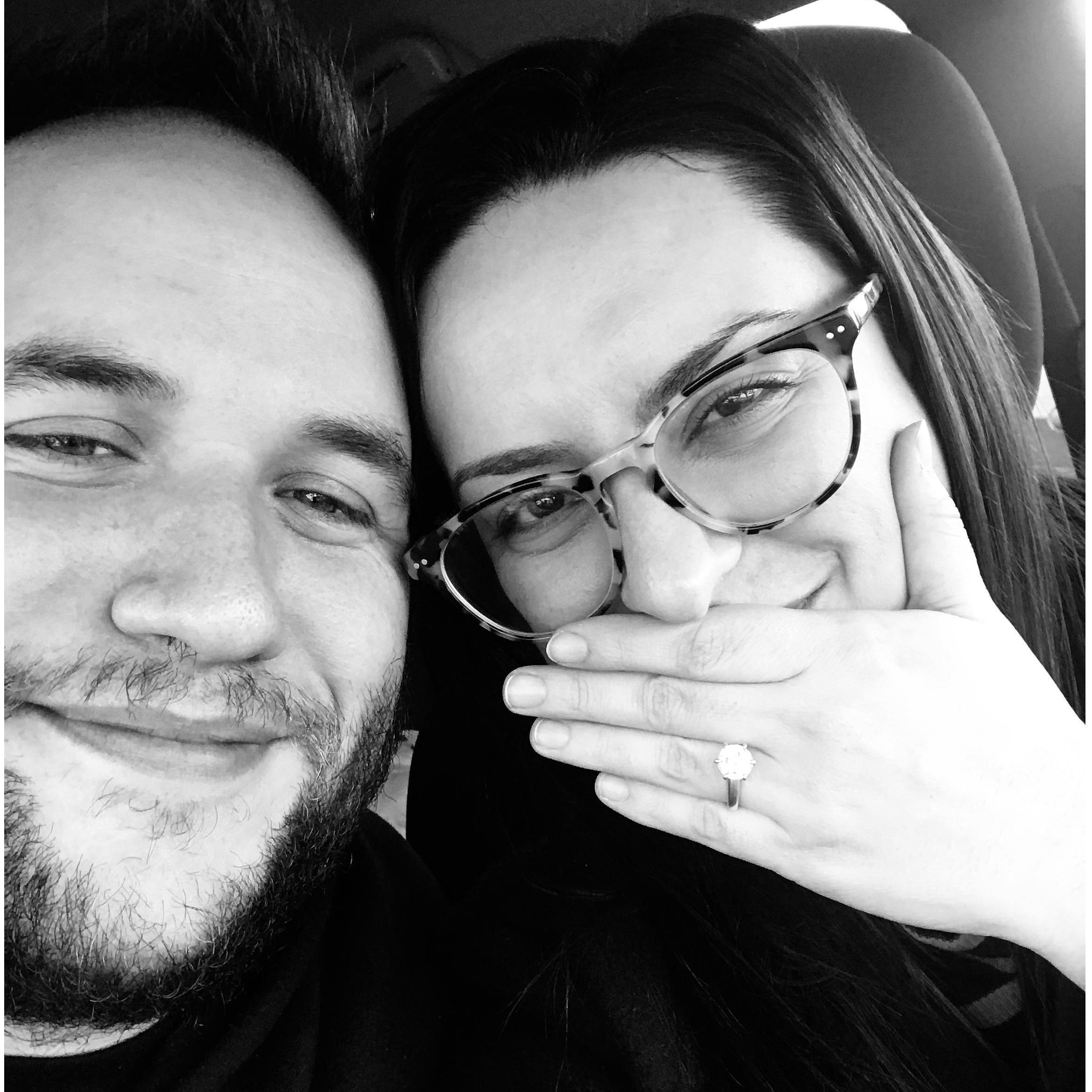 Moments after Brandon popped the question.