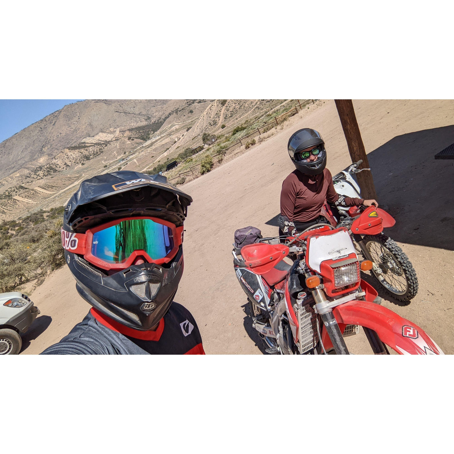 The first time Jacob took me dirt biking, and yes, I did great!