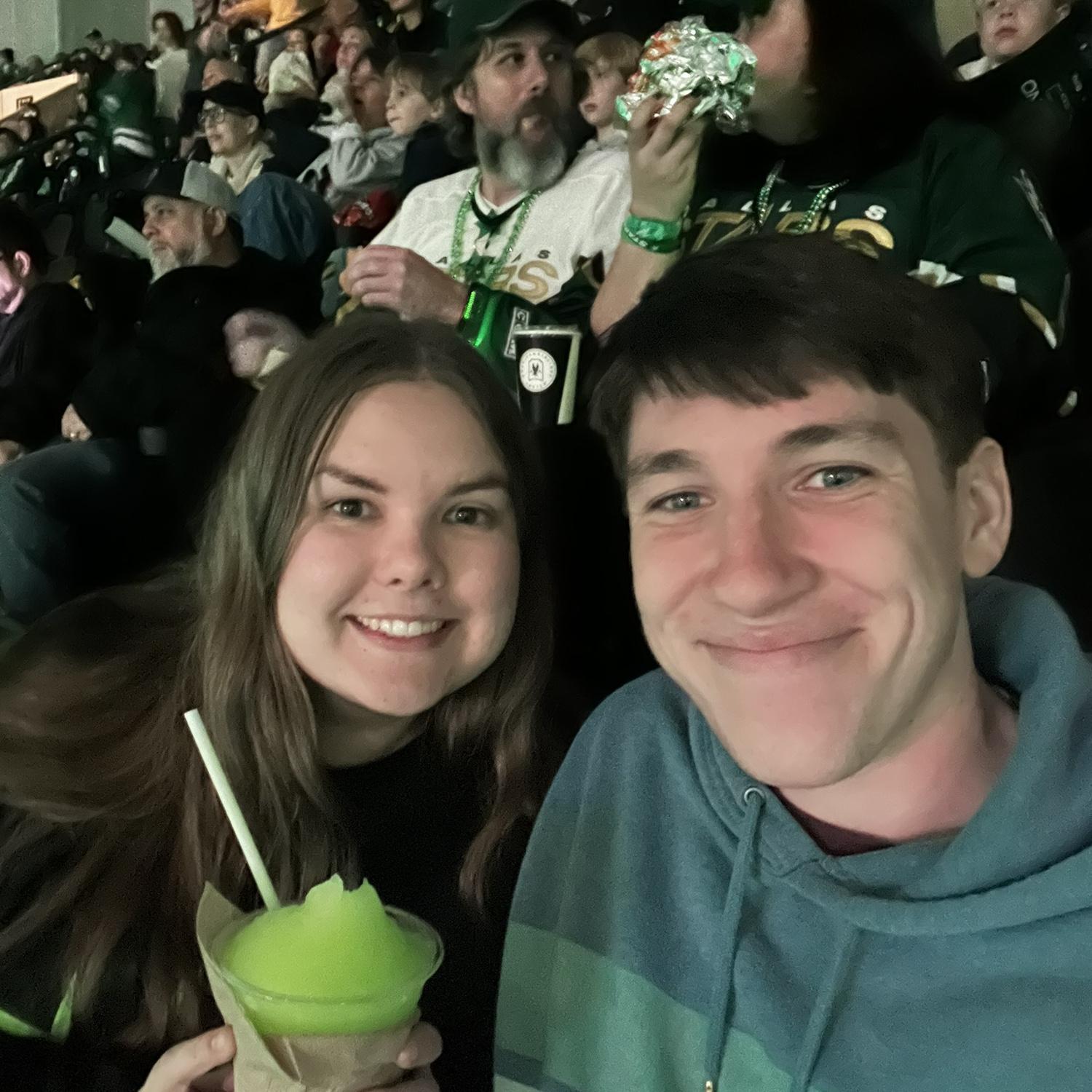 One of our favorite activities- DALLAS STARS GAMES!!!