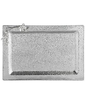 Michael Ara White Orchid Large Glass Tray