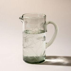 Etched Thistle Glassware - Pitcher