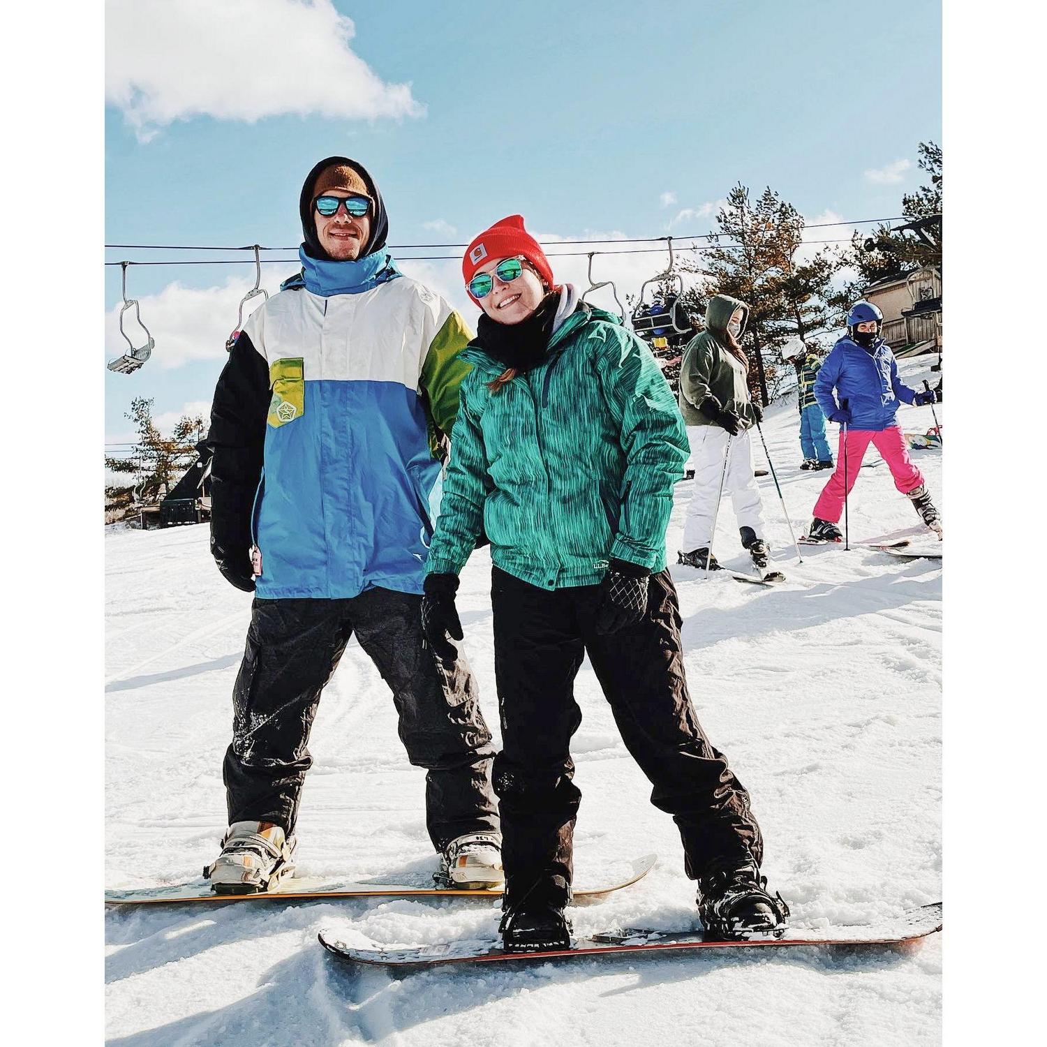 First time snowboarding together