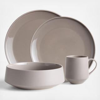 Tour Porcelain 16-Piece Dinnerware Set, Service for 4