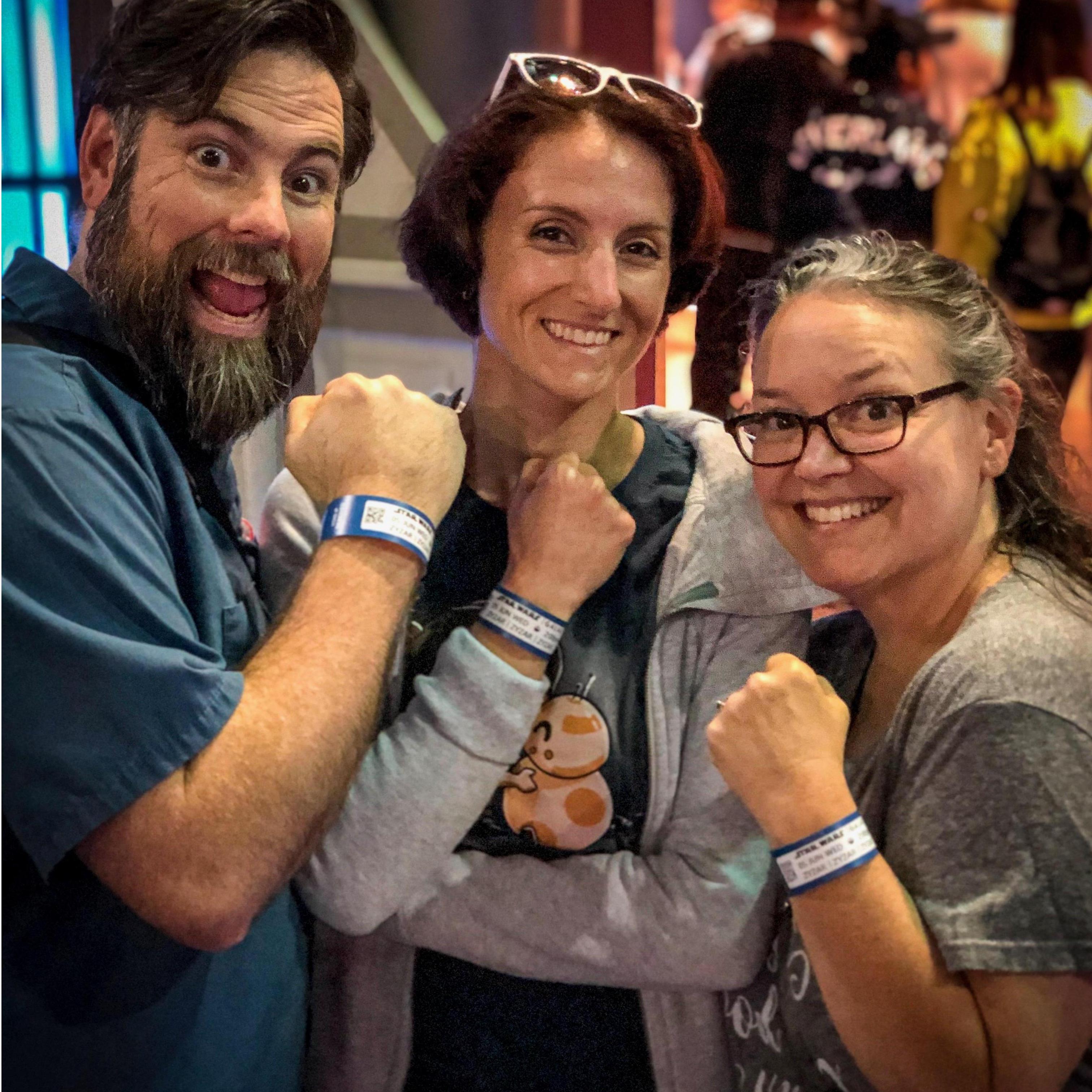 Another adventure with Kim! This is us just after we got our wrist bands for Galaxy's Edge at Disneyland! Thanks, Kim!