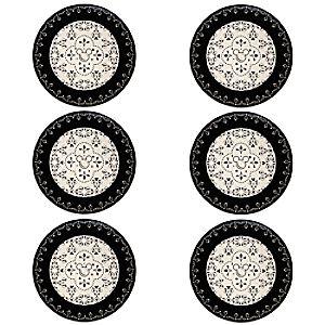 Mickey Mouse Icon Dinner Plate Set - Disney Dining Collection - Black / White