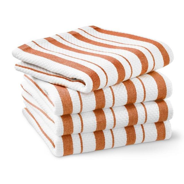 Williams Sonoma Classic Stripe Towels, Set of 4, Orange