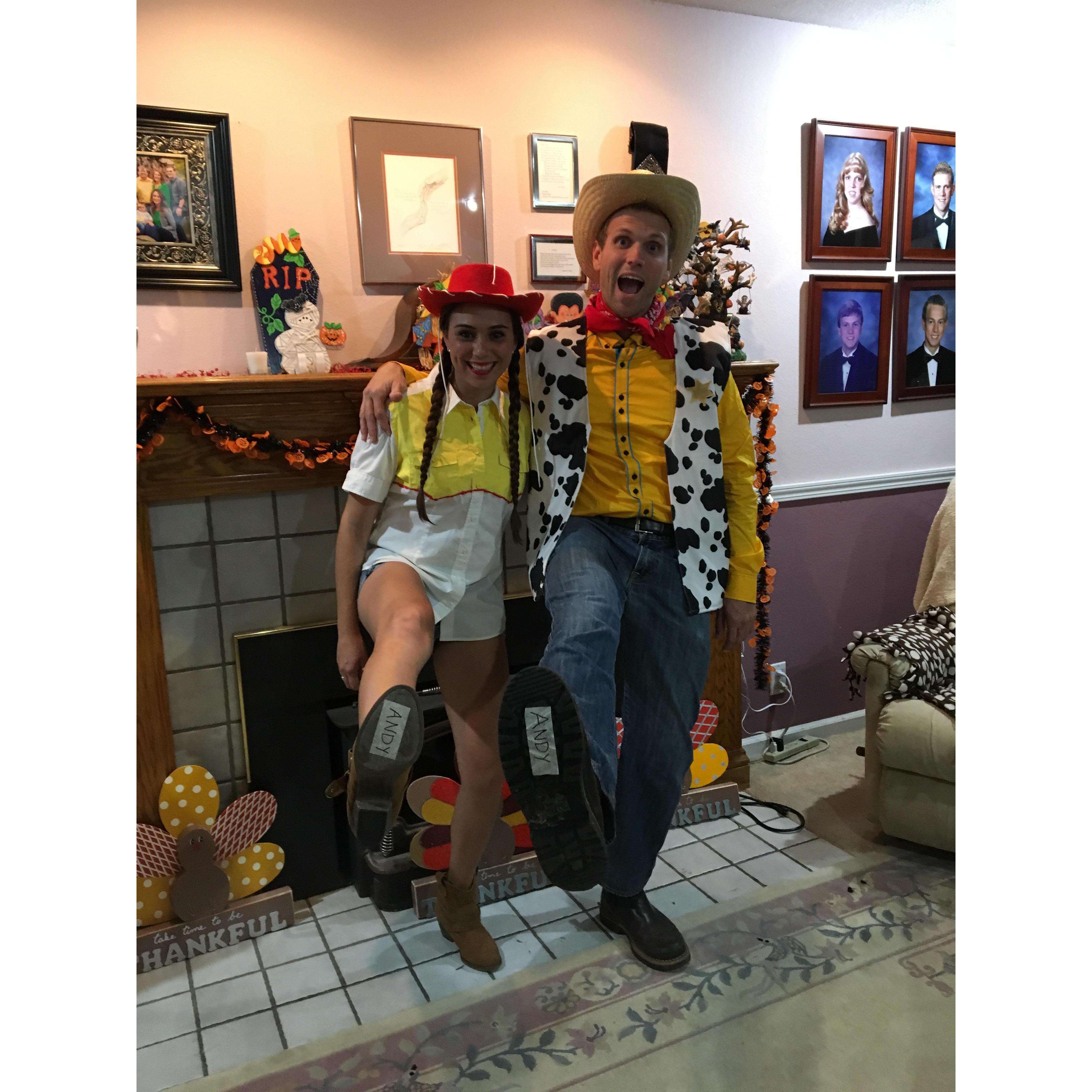 First Halloween together. Woody and Jess