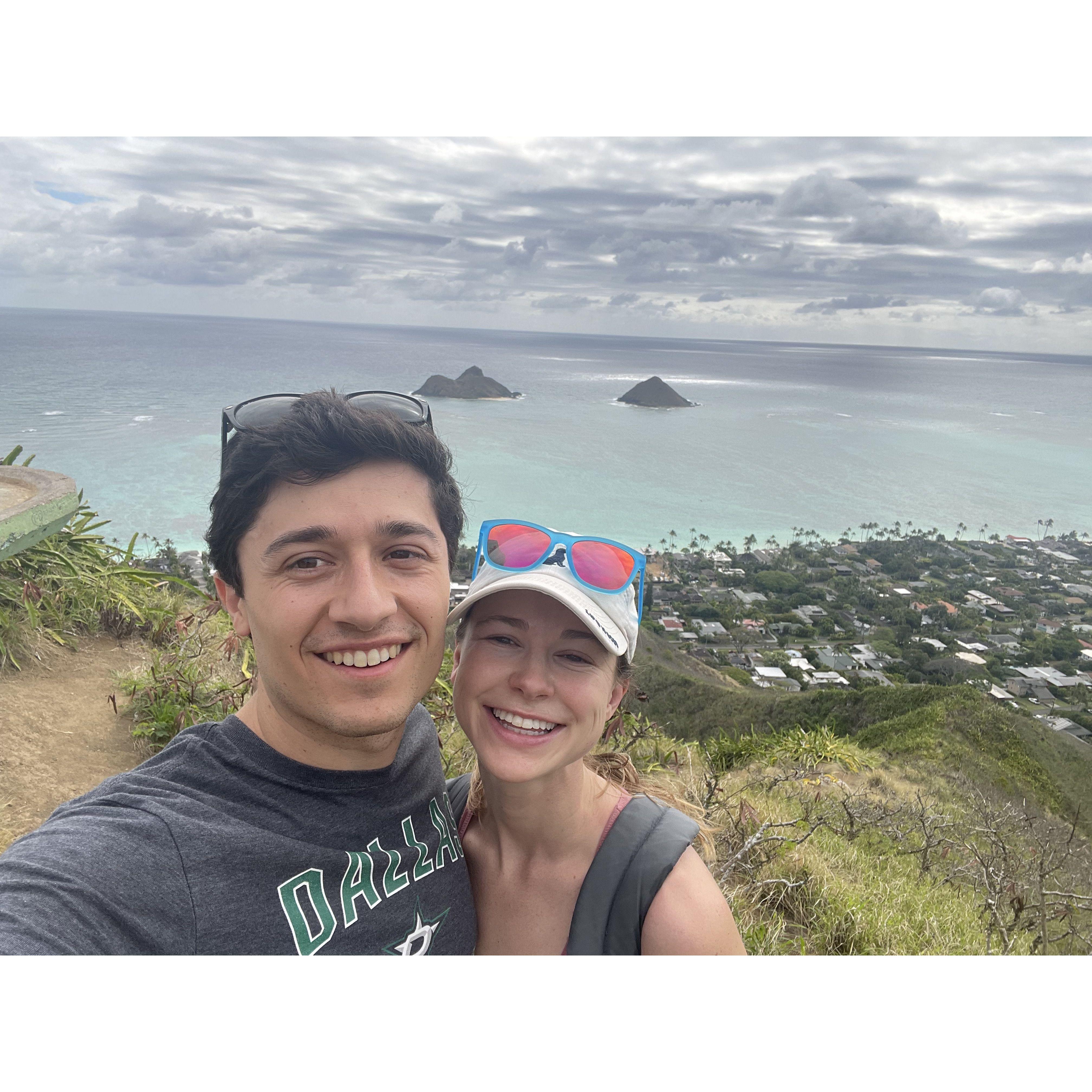 A sweaty and steep hike on Oahu