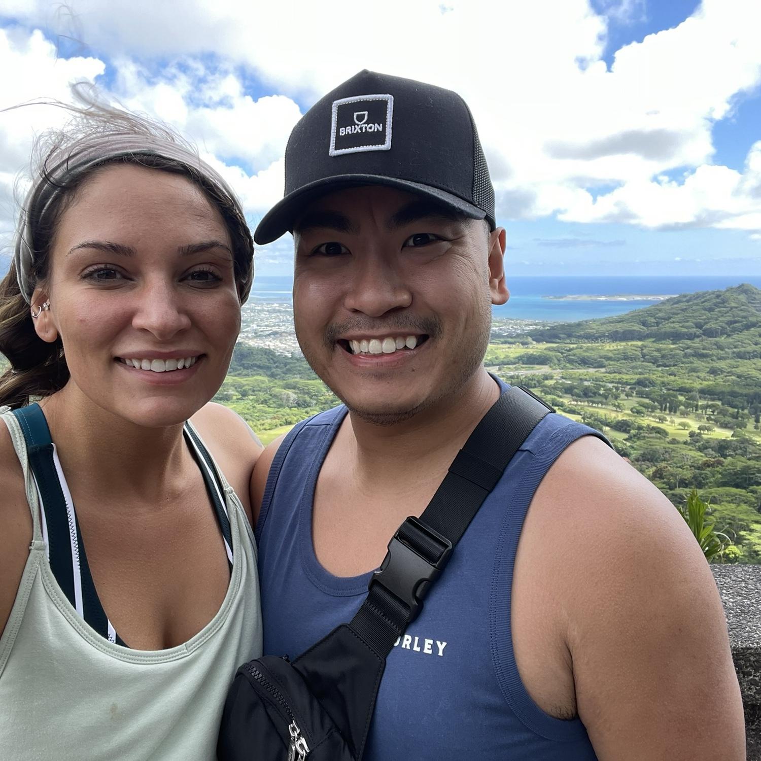 Scenic lookout over where Micah was born in Oahu, Hawaii.