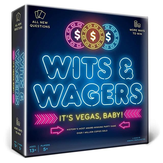 North Star Games Wits & Wagers Board Game | Vegas Edition, Kid Friendly Party Game and Trivia