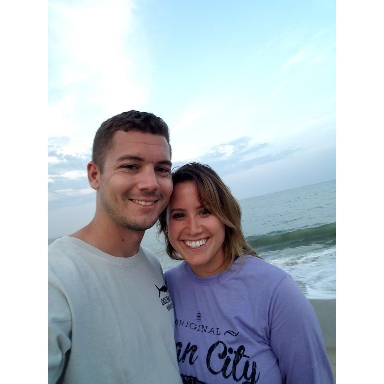 Vacationing in Ocean City with Scott's family.