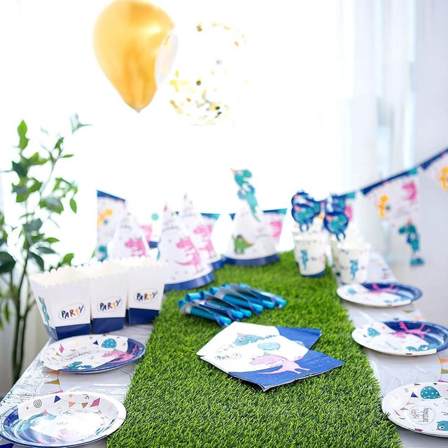 14" x 108" Artificial Grass Table Runner, Perfect for Parties, Birthdays, Restaurant Decoration, Bridal and Baby Showers, Spring, Fall Holidays, Receptions, Candy buffets, Dessert Tables, Wedding