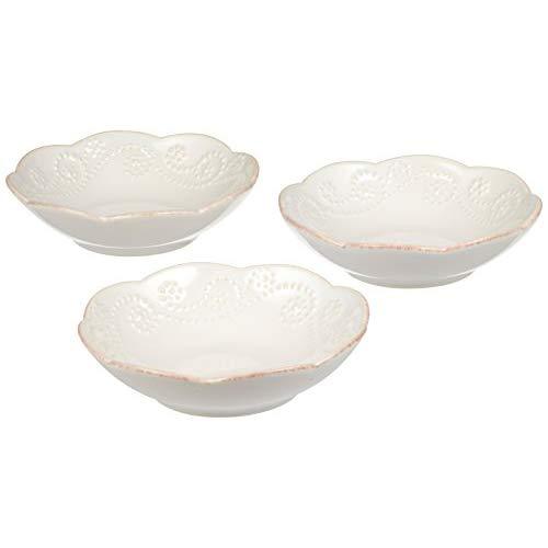 Lenox French Perle Dipping Bowls, 4-1/4-Inch, White, Set of 3 - 825739