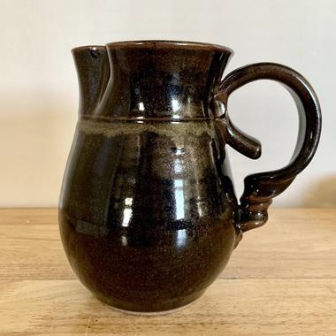 Handmade Pottery Water / Milk Pitcher in Ebony Glaze