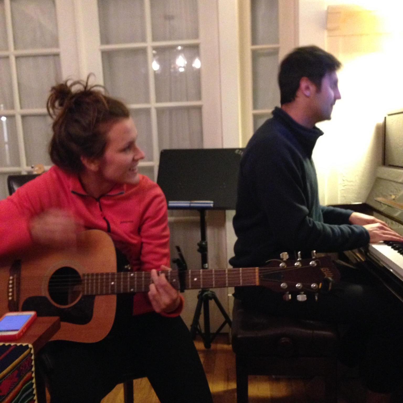 most likely playing 'Kiss Me Darling'