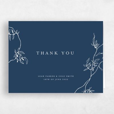 Navy, Blue Wedding Thank You - Sinclair Classic