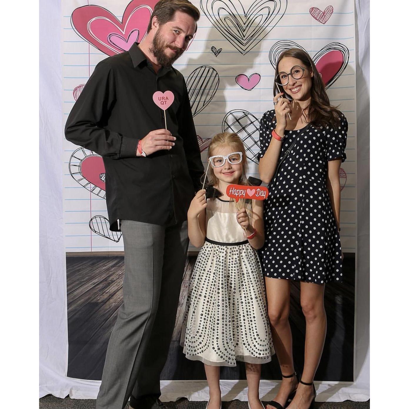 Devin, Scarlett and I at her Valentines Day Dance