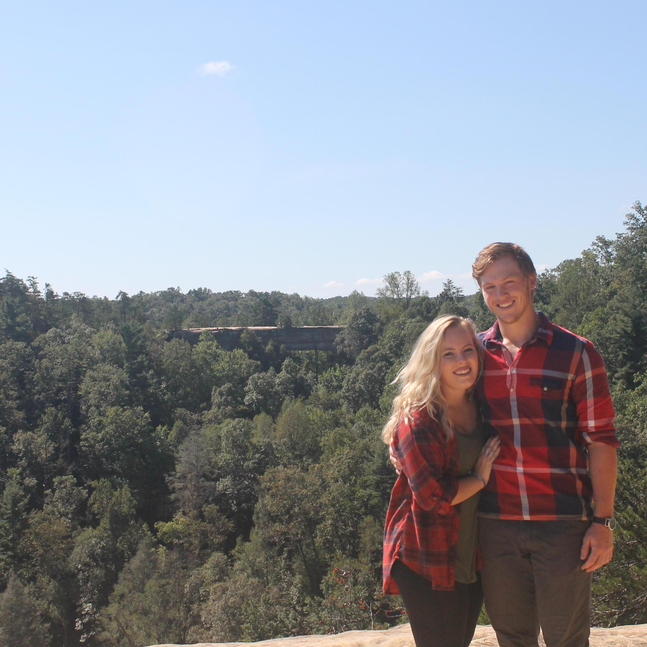 Right before he got down on one knee! Red River Gorge 2018