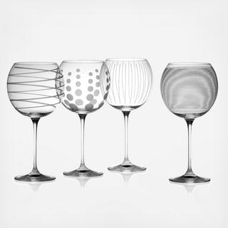 Cheers Balloon Wine Goblet, Set of 4