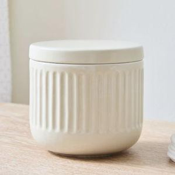 Carved Ceramics Bath Accessories- Canister