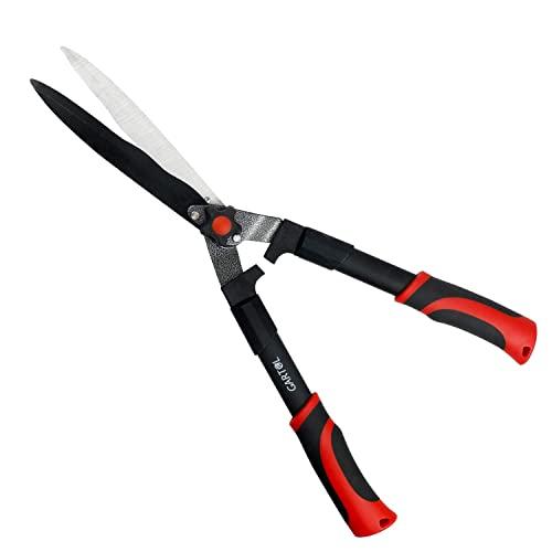 GARTOL 23-inch Hedge Shears - Ideal for Shaping Hedges, Decorative Shrubs, with 9-inch Wavy Sk-5 Blades, Shock-Absorbing Bumpers, Strong Steel Grip Handles and Adjustable Tension Control Knob
