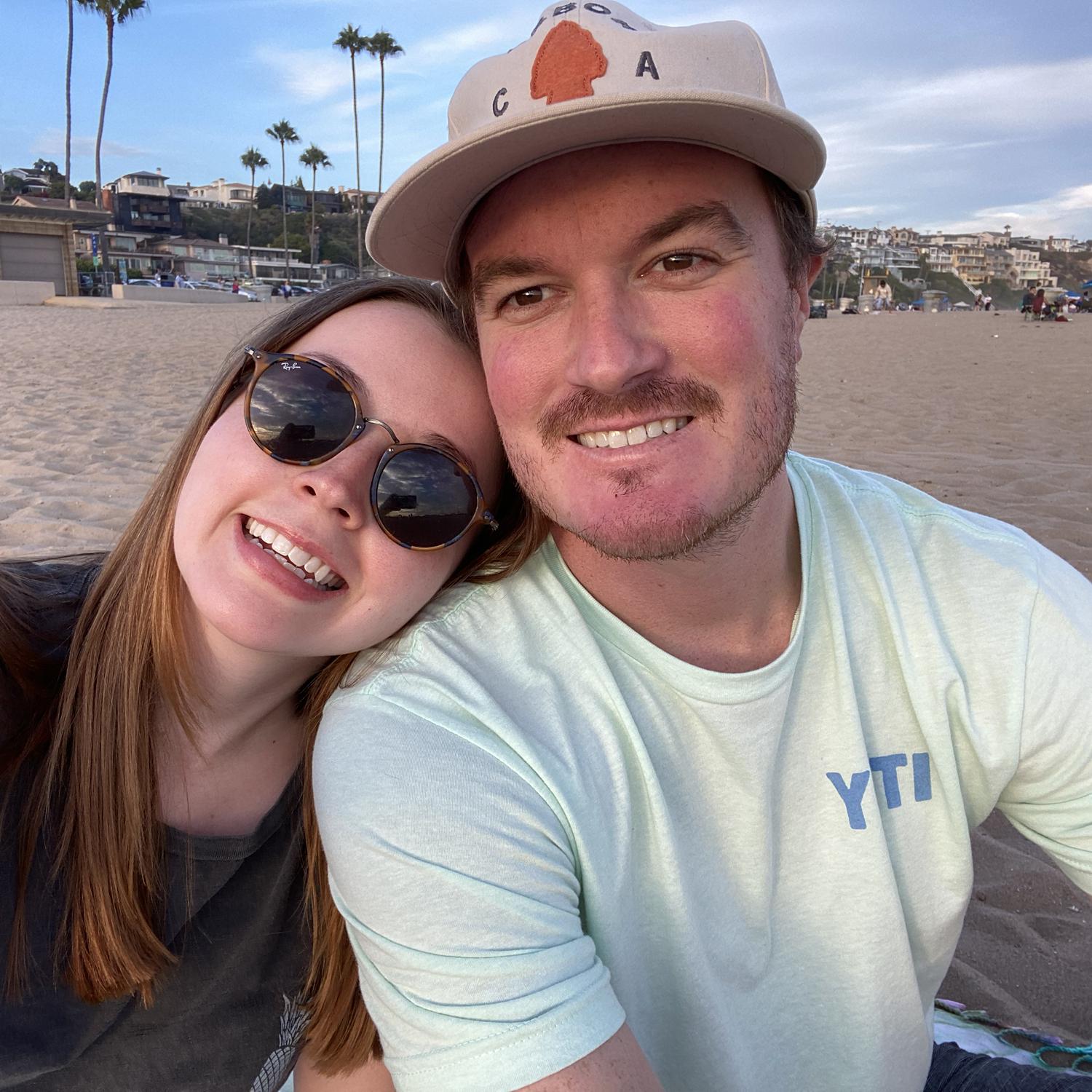 Enjoying a sunset on the beach, 2020