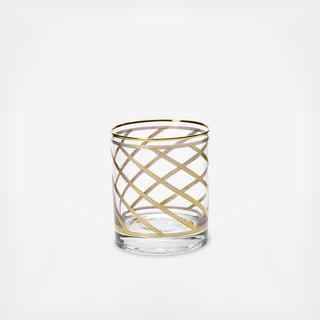 Elegante Lattice Double Old Fashioned Glass