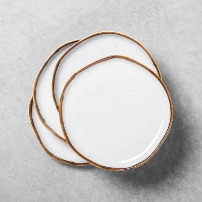 4pk Reactive Glaze Stoneware Salad Plate Light Sour Cream - Hearth & Hand™ with Magnolia