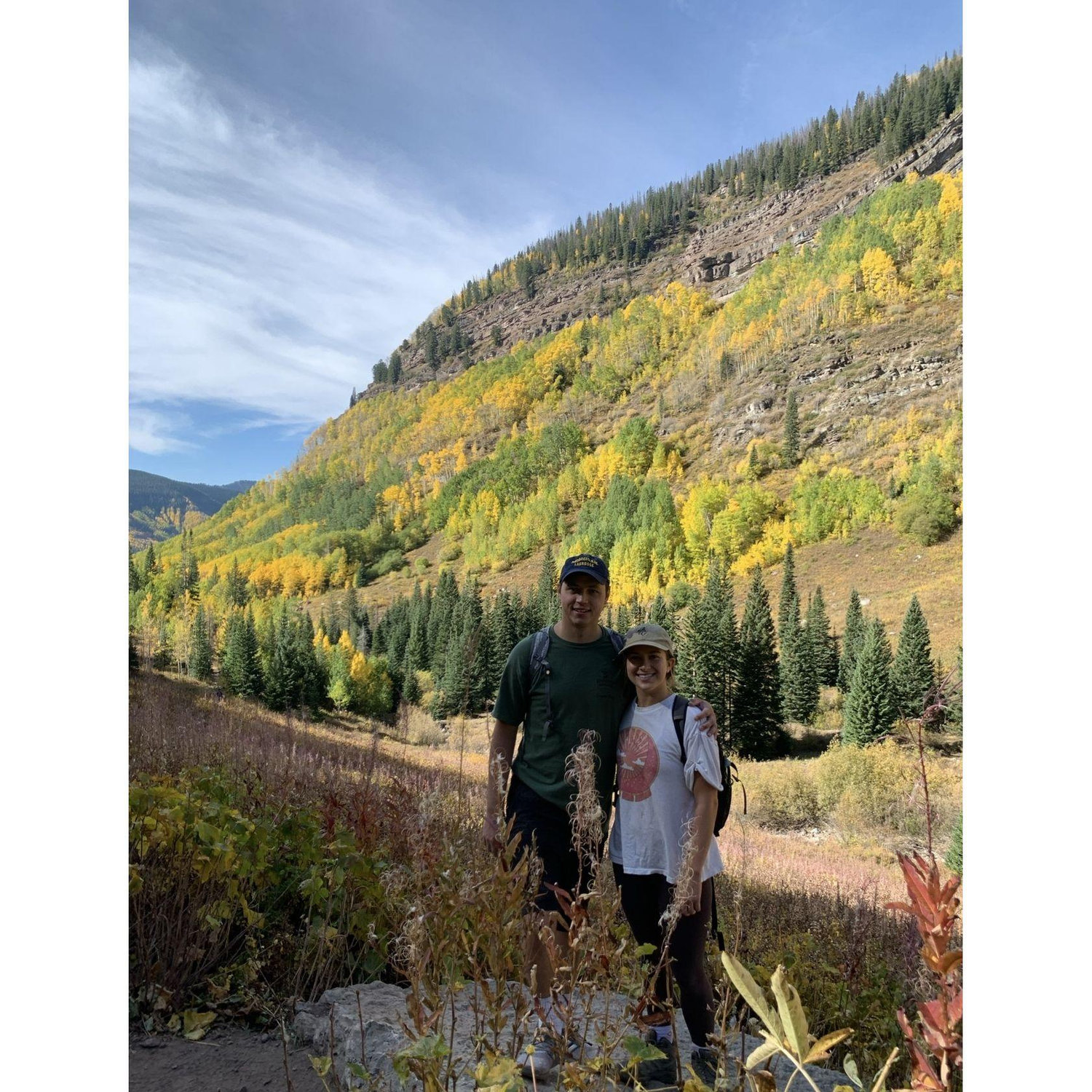 Hiking during peak aspen tree fall foliage season | Vail, CO (2021)