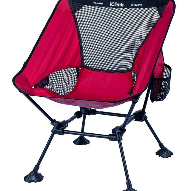 iClimb Ultralight Compact Camping Folding Beach Chair with Anti-Sinking Large Feet
