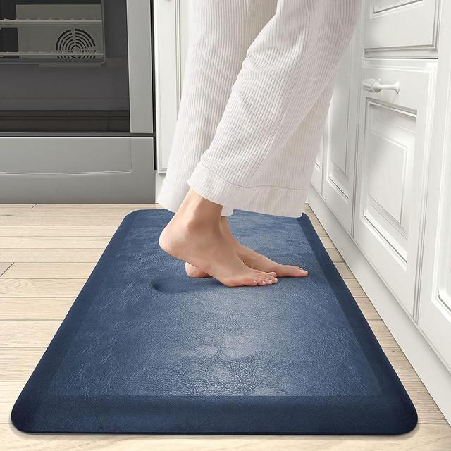 DEXI Anti Fatigue Mat Kitchen Ergonomic Cushioned Comfort Floor Runner Rug for Standing Desk Office,3/4 Inch Thick Cushion 20"x32"Dark Blue