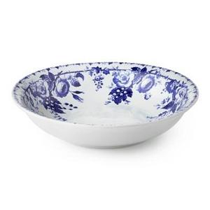 French Blue Bouquet Serving Bowl, Floral