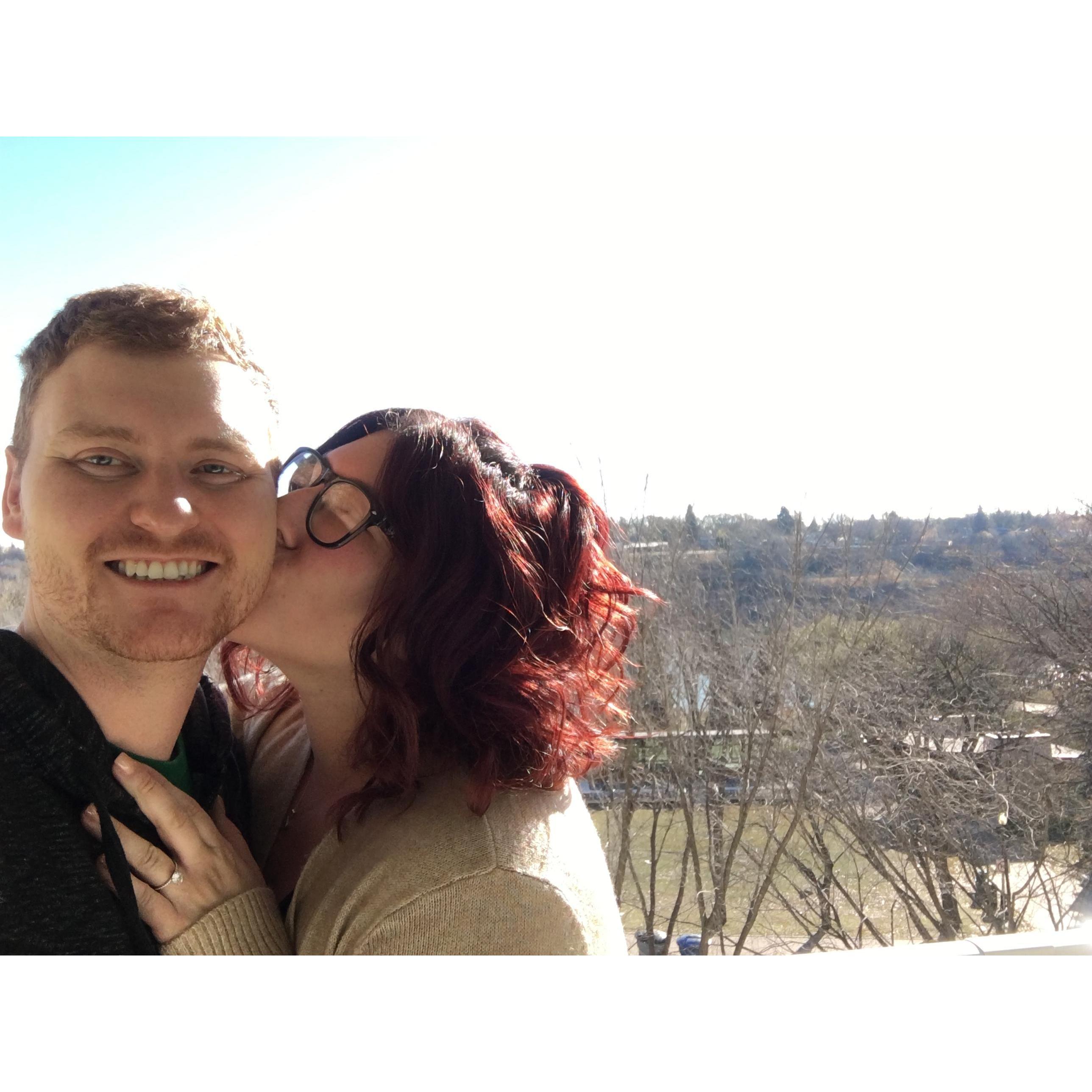 The morning after we got engaged <3