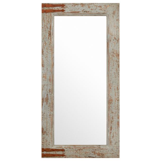 Rectangular Hanging Mirror, Gray
