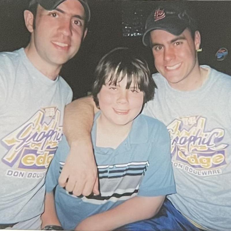 Patrick with groomsmen John and Tony