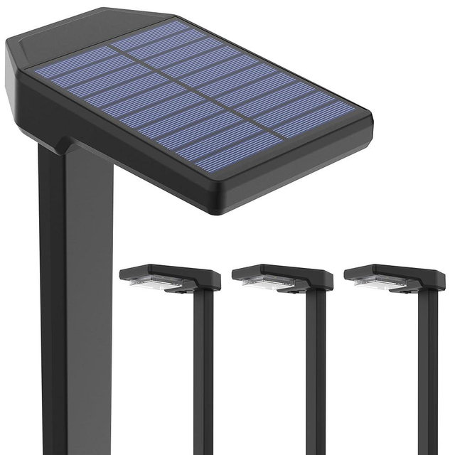 AUDERWIN 4 Pack Color Changing & Sync Smart Solar Pathway Lights, Solar Lights Outdoor Waterproof, 9 Modes (Warm White/Cool White/RGB) Landscape Lighting for Driveway, Walkway, Garden, Yard, Patio