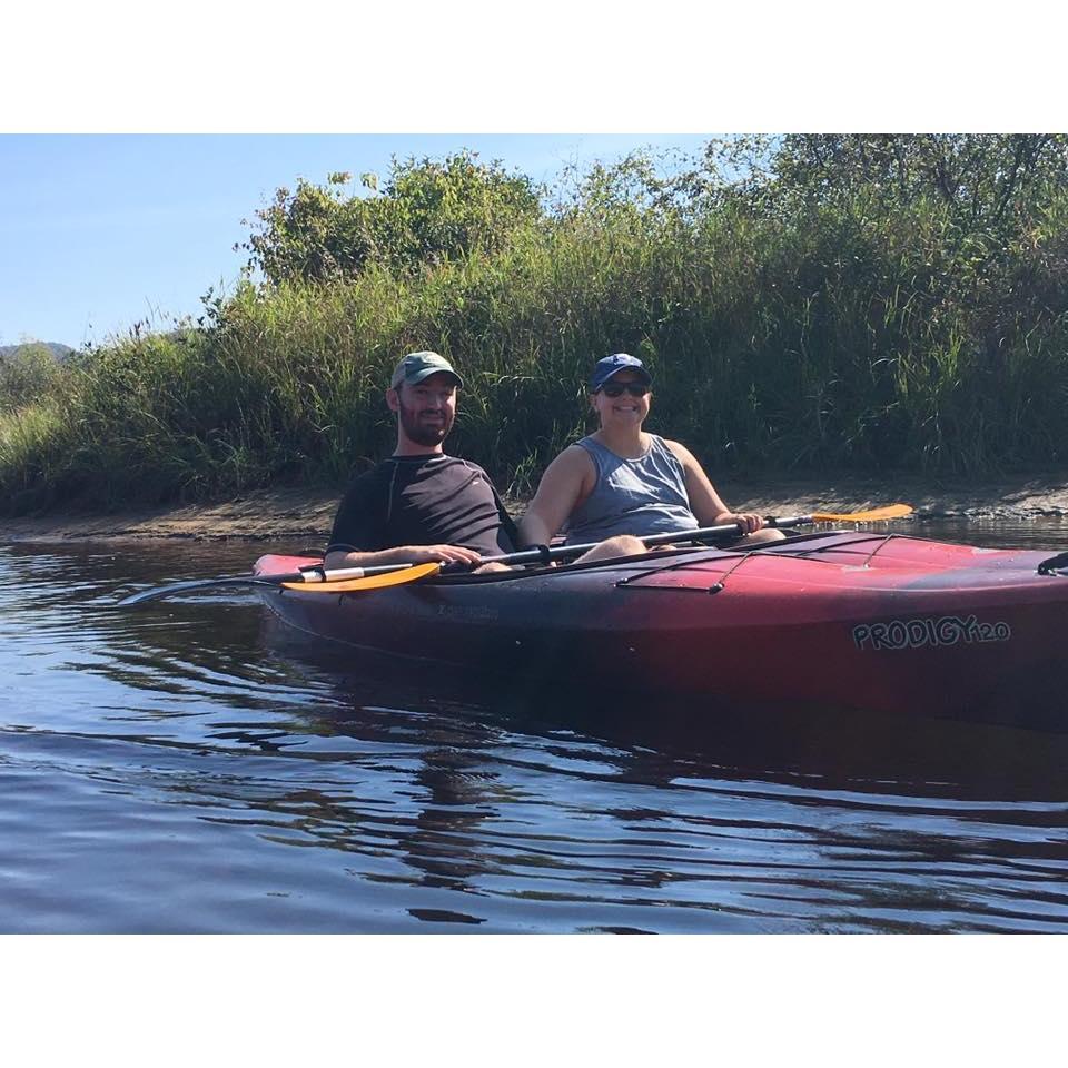 Kelsey is decidedly happy outdoors and kayak is one of the many adventures we enjoy together.