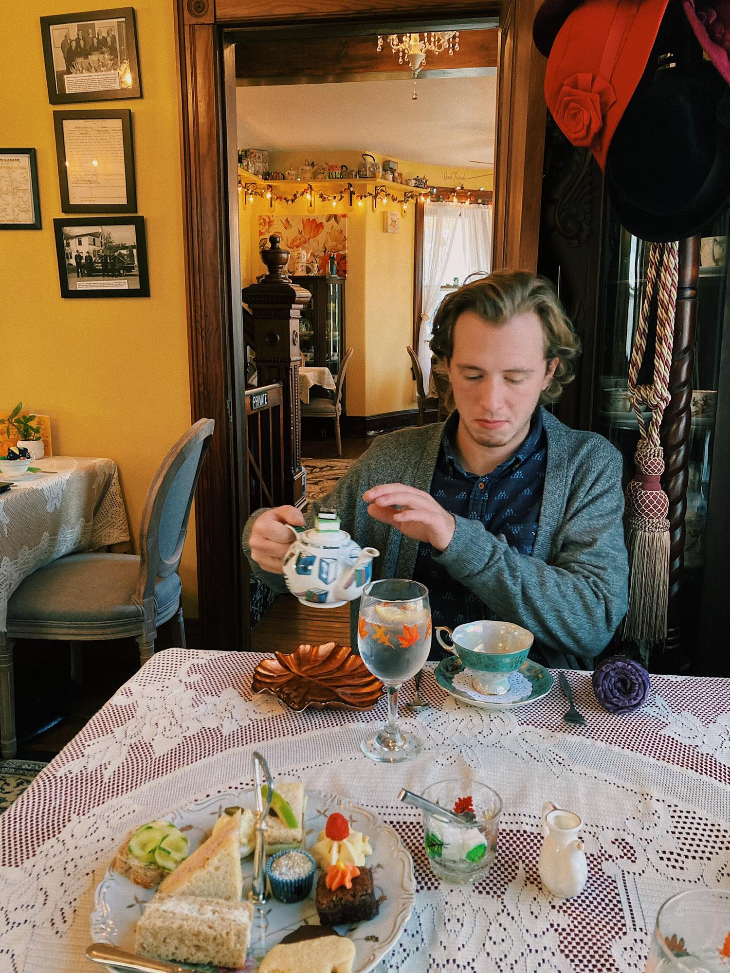 A date out for tea at a beautiful little tea house. One of our favorite dates!