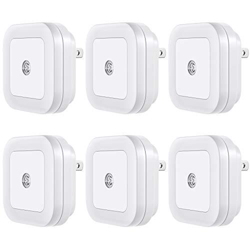 Vont LED Night Light (Plug-in), Smart Dusk to Dawn Sensor, Automatic Night Lights, Suitable for Bedroom, Bathroom, Toilet,Stairs,Kitchen,Hallway,Kids,Adults,Compact Nightlight, Energy, Cool White (6)