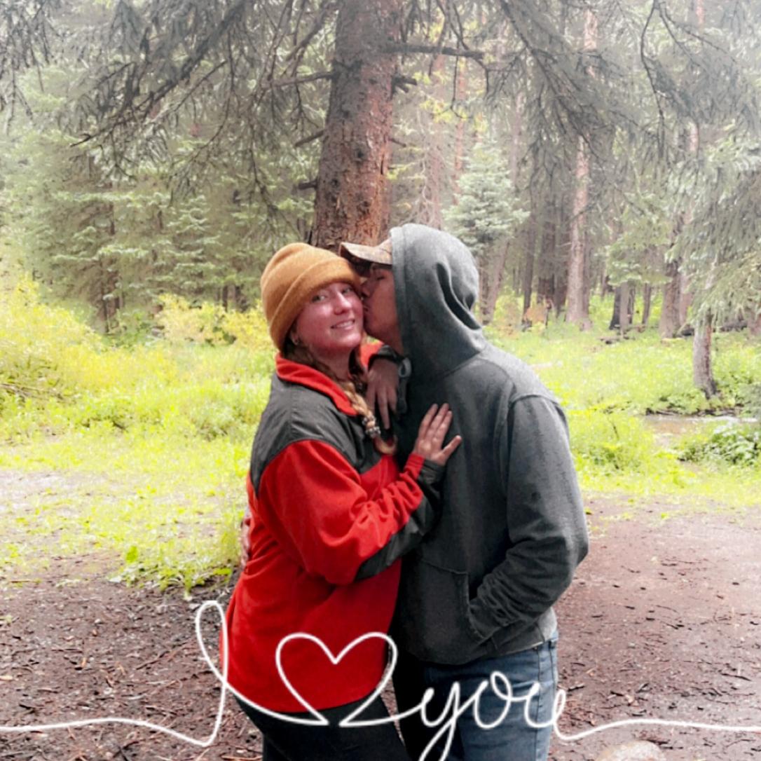 Family camping trip in Idaho springs where it rained the whole time, but he still loved me through it!!