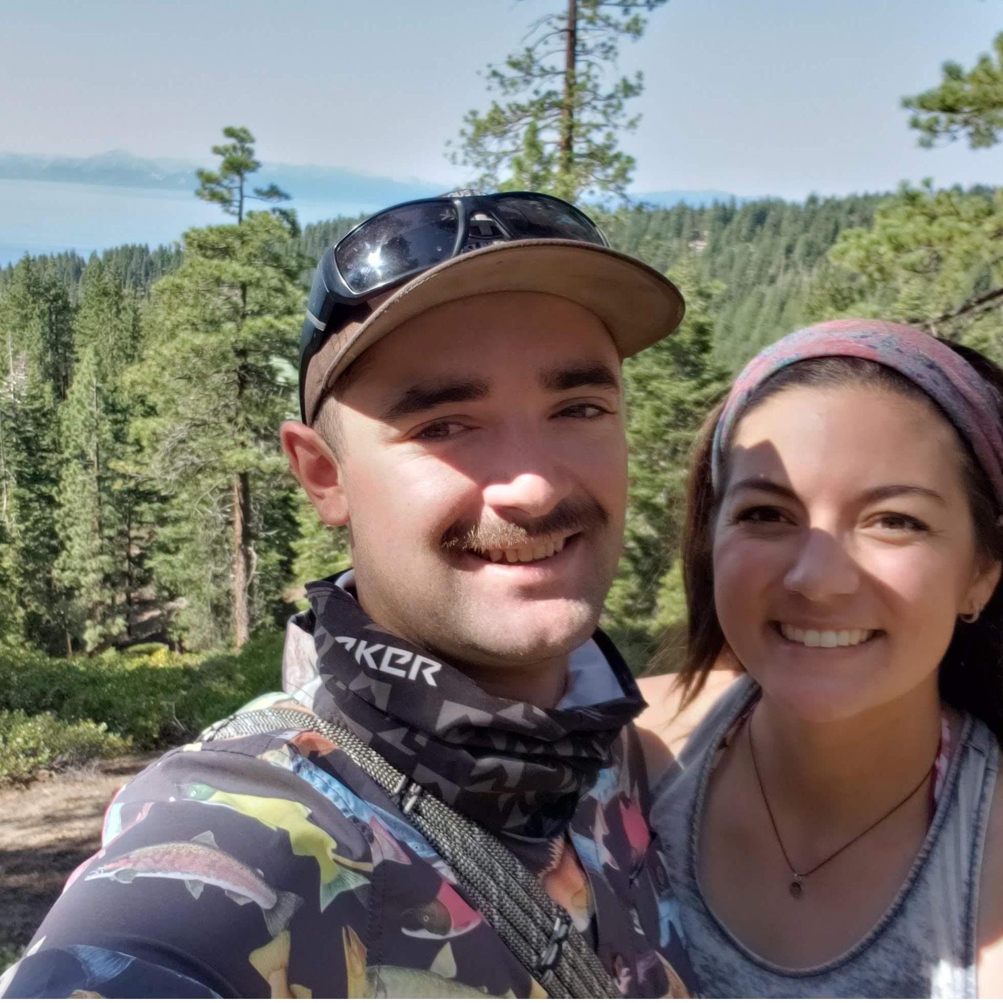 Halfway to summiting a hike 1000 vertical feet in just 1 mile above Incline Village, Lake Tahoe. July 2020