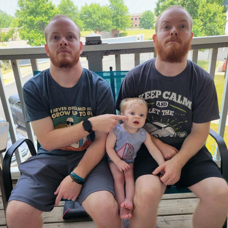 Uncle Michael and his brother John with nephew Noah :)