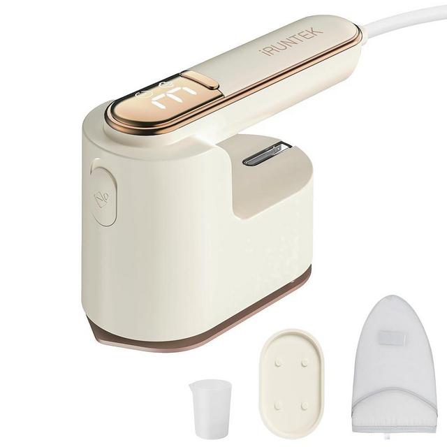 iRUNTEK Steamer Iron, Handheld Garment and Fabric Steamer 1000W Fast Wrinkle Removal, Ironing & Steaming 2 in 1, 20s Fast Heat Up, Portable Steamer with LED Display for Home and Travel