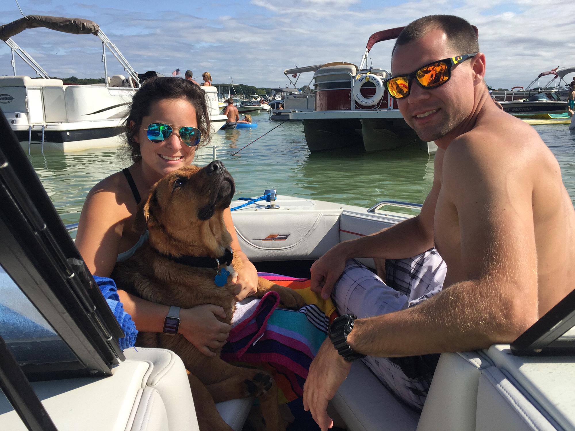 How we spend our summers. Lake James and Jimmerson in Angola Indiana.